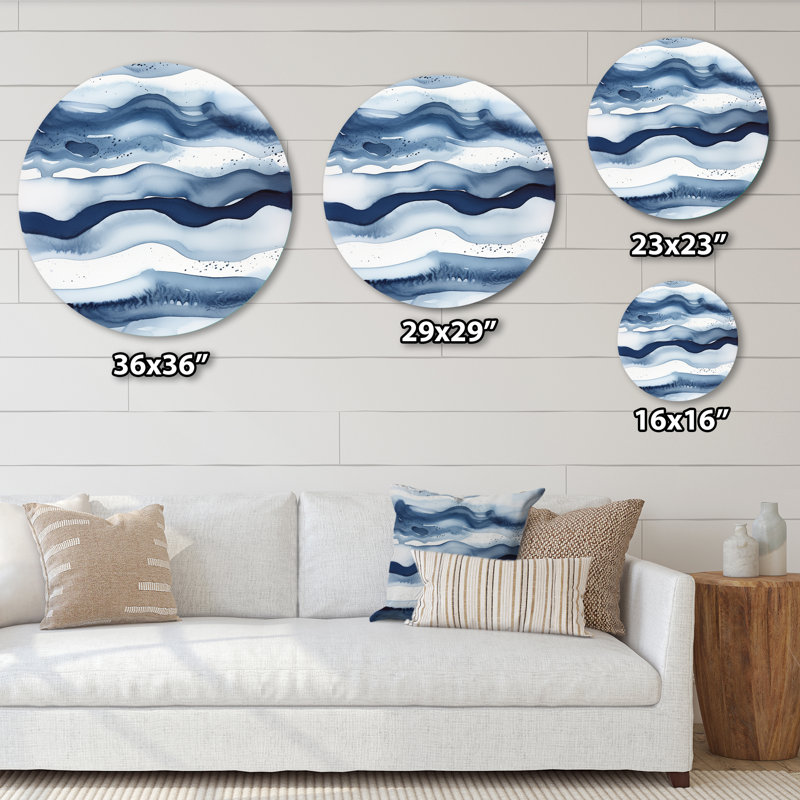 Clydeen - Abstract Round Metal Art Prints, 23" H x 23" W