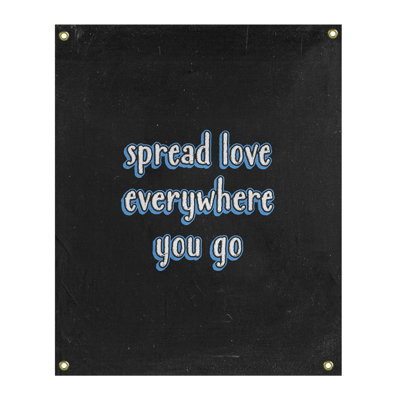 Tapisserie tableau noir en polyester spread quote