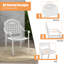 Lark Manor™ 2 Pcs Patio Cast Aluminum Armrest Chairs Dining Stackable Outdoor White