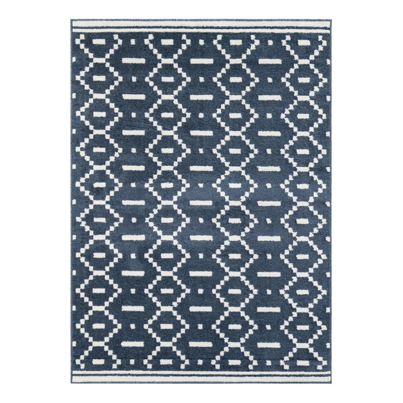 Latitude Run® Begna Nikolis Rug Blue, Rectangle 5'1" x 7'1"