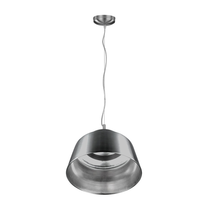Luminaire suspendu pour dôme à del unique 3 lumières Granham, Nickel satiné / argent