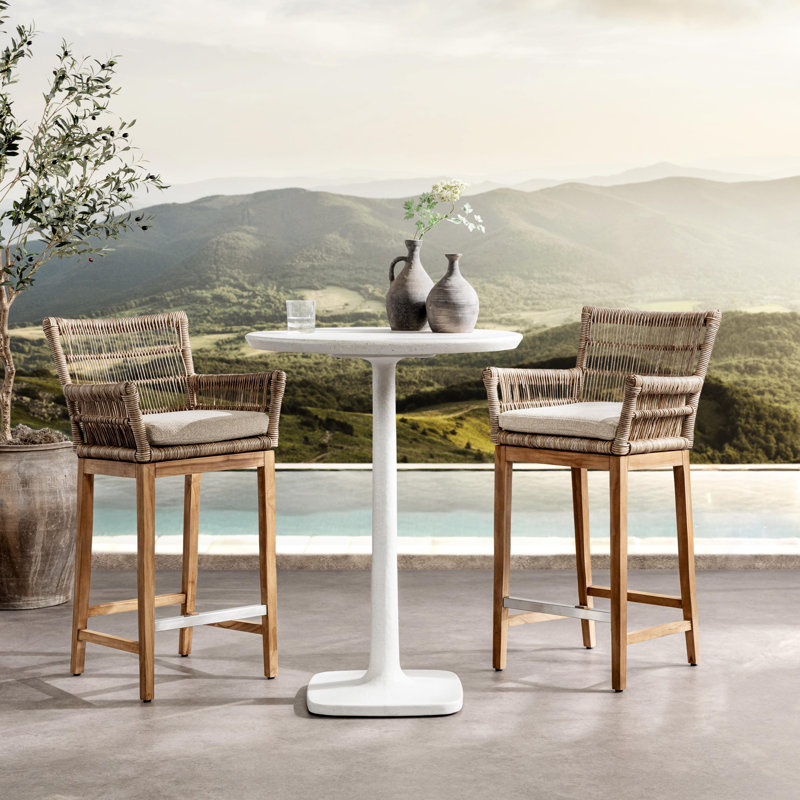 Paulina Outdoor Bar Table, 42" H x 31" W x 31" D