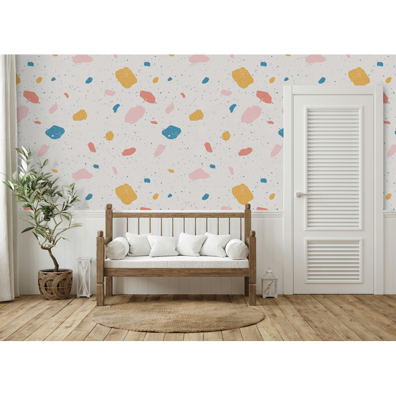 Geometric Wall Mural, 75" W x 112" L