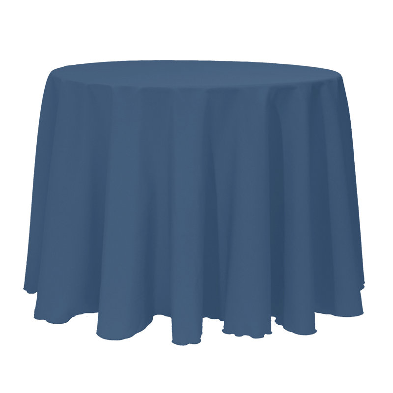 10 Pack Round Polyester Linen Tablecloth, 120" x 120", Wedgewood