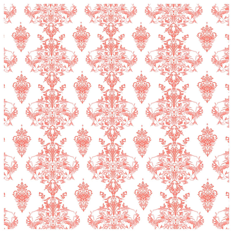 Pink Damask Pattern Comforter, King
