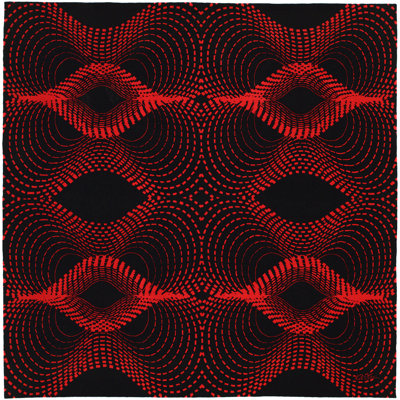 Ilasha - Tapis «Gamma Black / Red» 6 pi x 6 pi