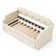 Lit de jour simple rembourré avec couchette coulissante, housse en lin beige, pour les espaces de vie-629456430