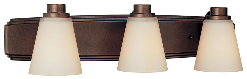 Éclairage pour salle de bain 3 lumières Beddingfield, Bronze héritage