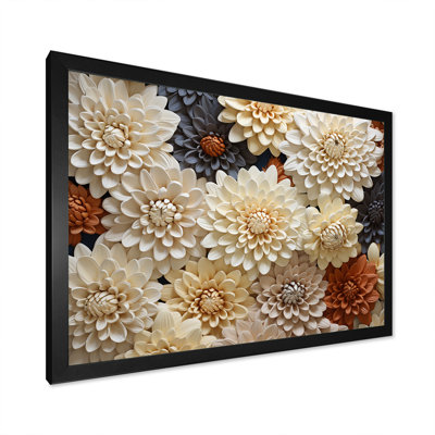 «Chrysanthemums White Mosaic Garden» sur toile