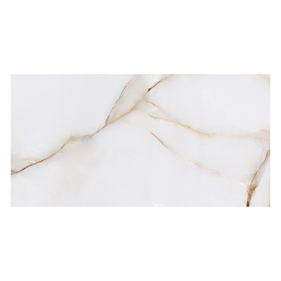 Spanish Oriva 12"x 24" Onyx Gold Matte Marble Look Calacatta Porcelain Floor and Wall Tile (5 PCS, 10.76 Sq. Ft./Case)