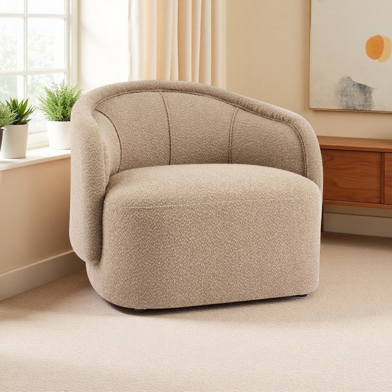 Fauteuil d'appoint incurvé, Espresso