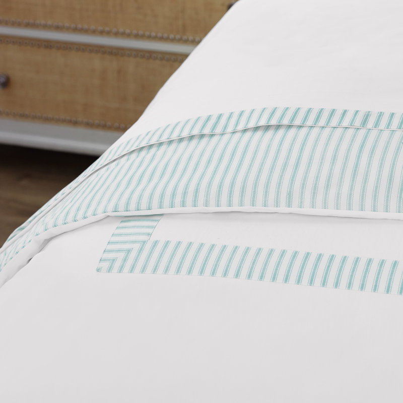 Blass Ticking Duvet Cover, Sea, King Duvet Cover