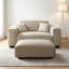 Fauteuil à coussin en polyester avec repose-pieds