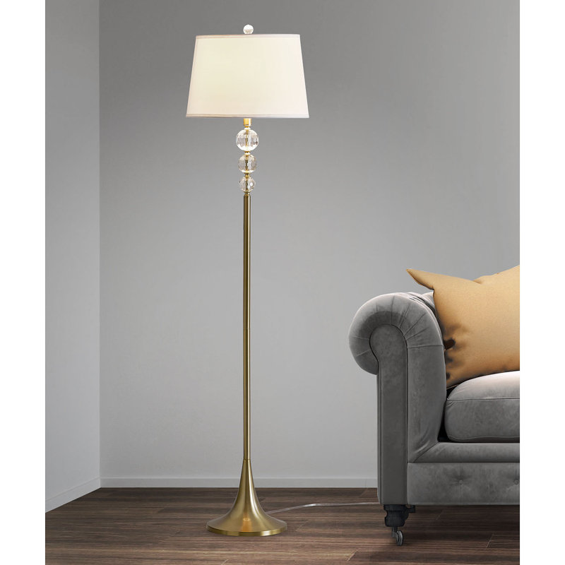Lampe sur pied 61,5 po Bernaldo, Laiton antique