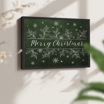 Merry Christmas Holly - reproduction encadrée - réaménageable