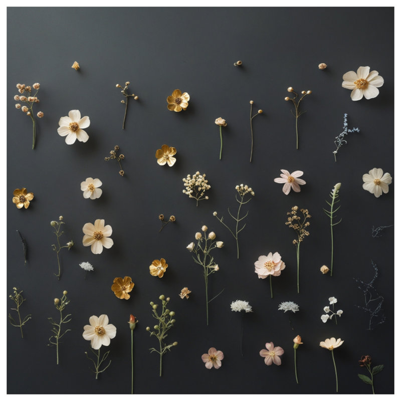 Pressed Floral Arrangement Comforter, Grand lit