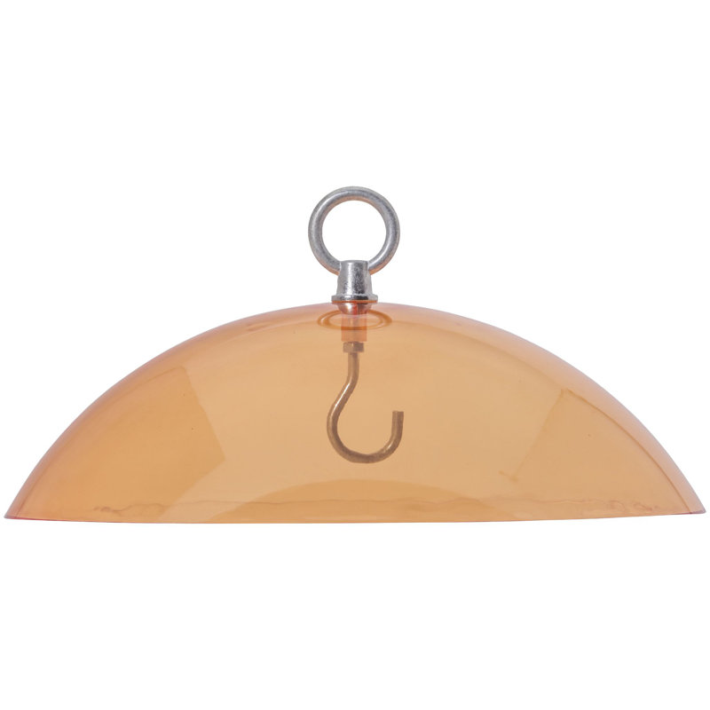 Birds Choice 10" Color Pop Collection Protective Dome Cover for Hanging Bird Feeders, Teal, Coral