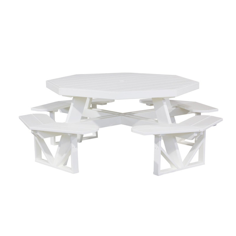 Table de pique-nique Hesiodos, White, White