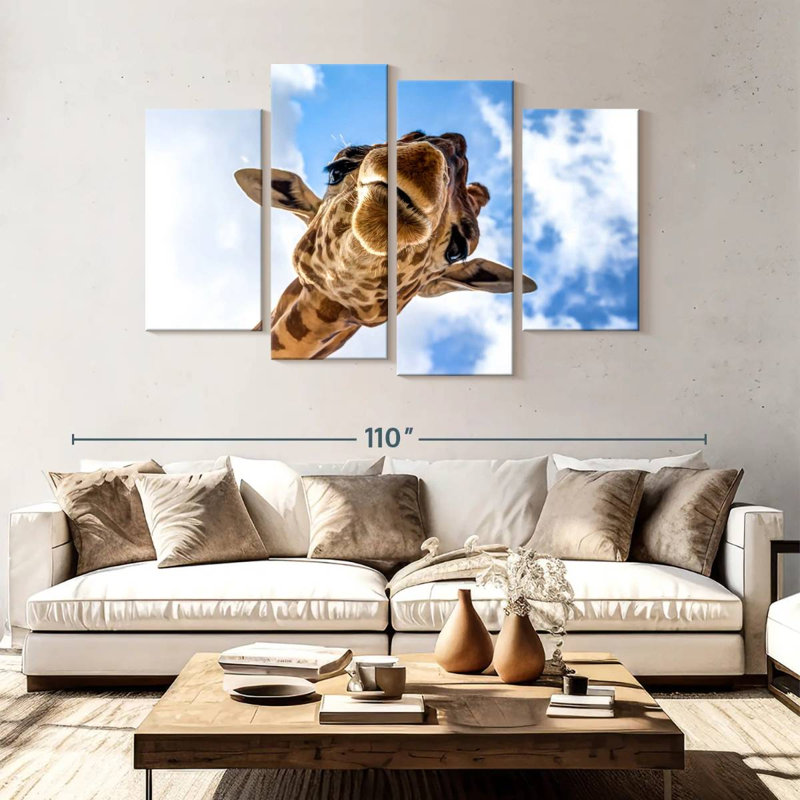Brampt Curious Giraffe, 54" H x 84" W
