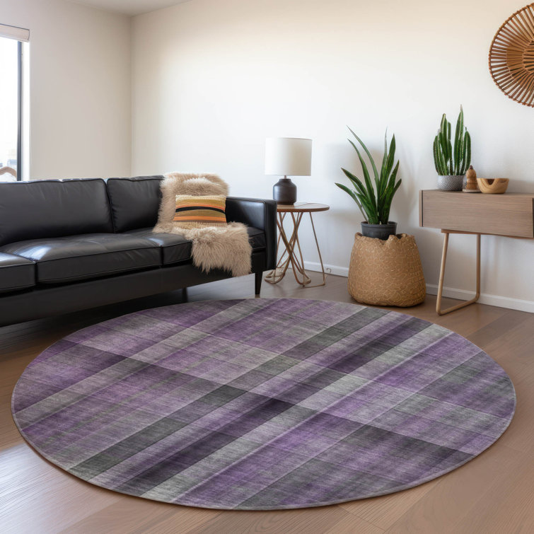 Premium Machine Washable Cerrito AMF548 Purple Rug