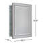 Maiorano 22" x 30" Beaded Surface Mount Framed Medicine Cabinet with 3 Adjustable Shelves