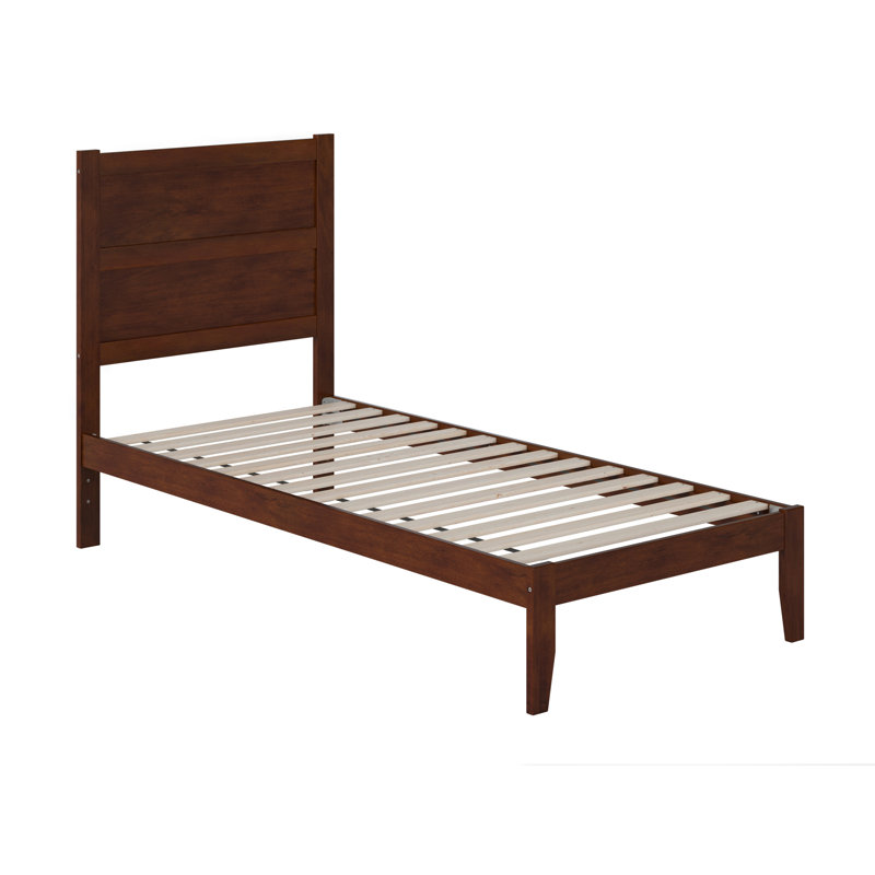  Lit plateforme en bois massif Teo, Noyer, Très grand simple