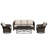 5-person Outdoor Patio Rattan Seating Group-1496410274
