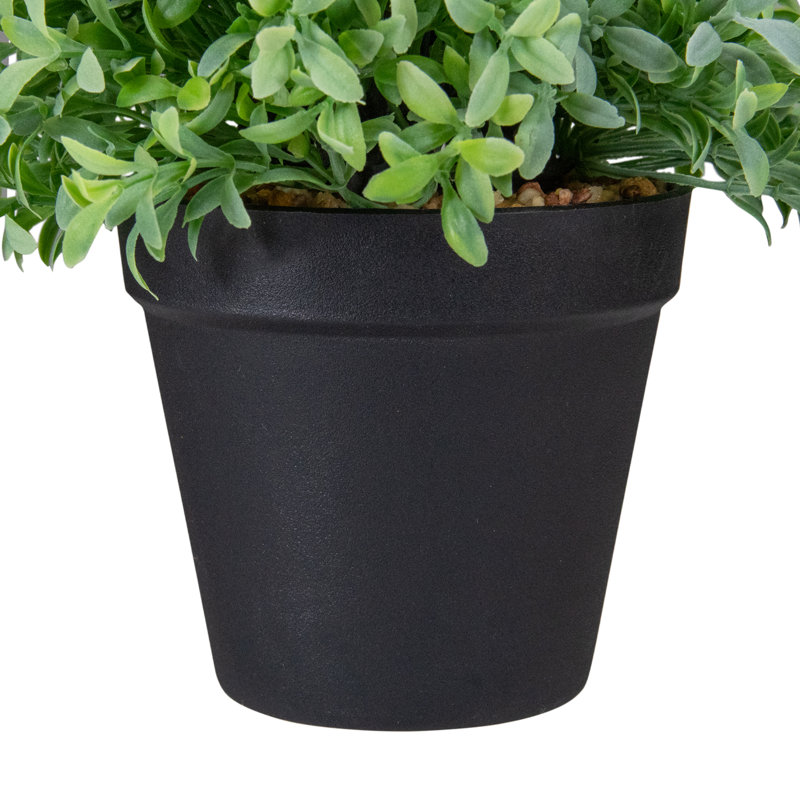 Buis artificiel vert en pot 7,5 po