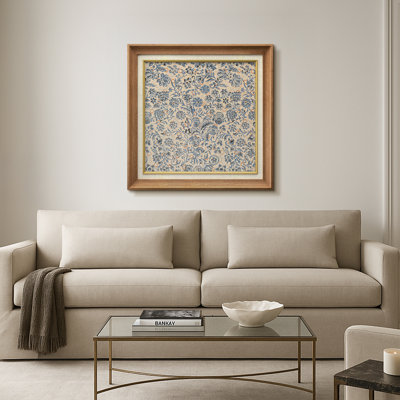 Abstrait botanique rétro bleu, fleur sauvage, œuvre d'art, illustration, minimaliste moderne salon photos, estampe numérique sur toile, impression murale
