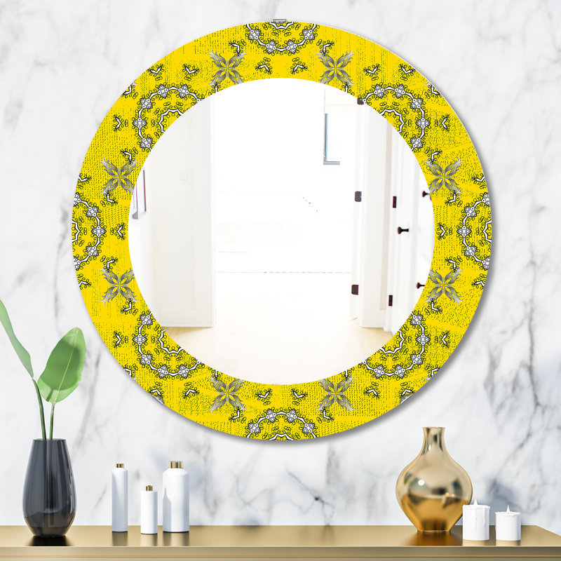 Miroir mural Yellow Moods 5, H 31,5 po x l 23,7 po