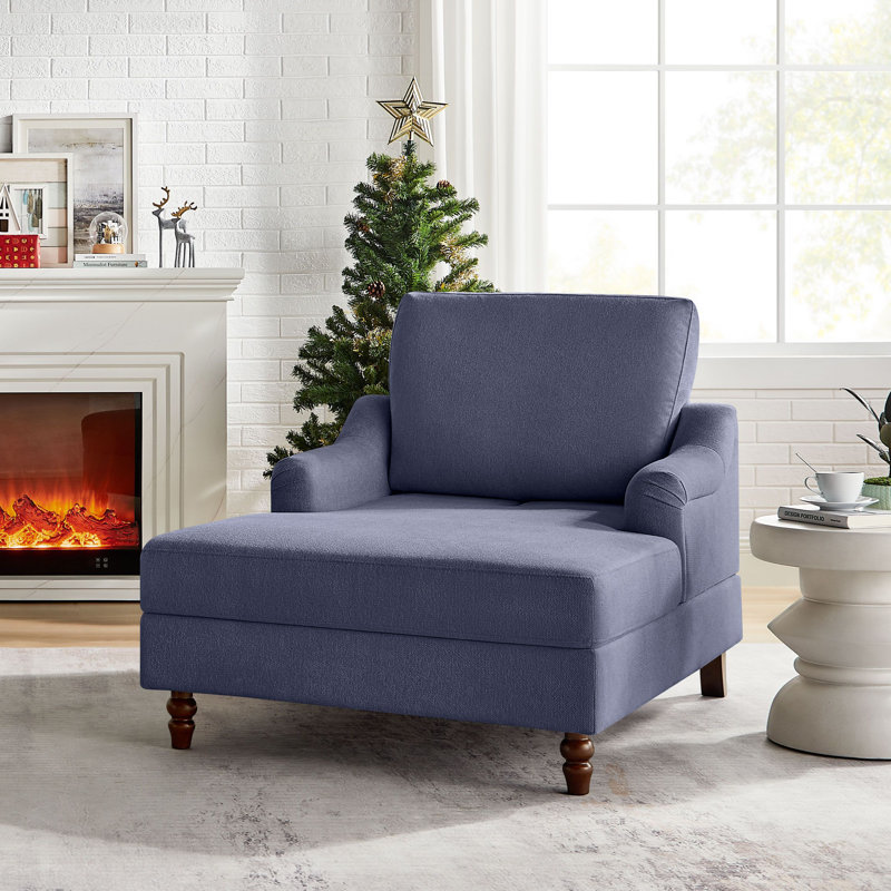 Chaise longue d'intérieur avec dossier réglable, Marine