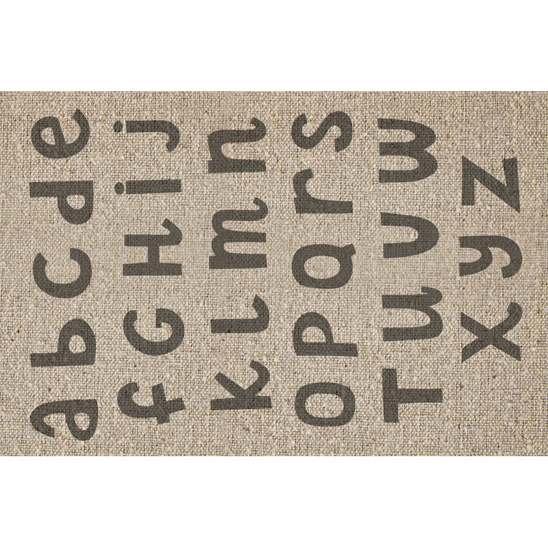 Vinyl Machine Printed Area Rug, Rectangle 3'3.4" x 4'11.1"