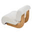 Sloane Curved Boucle Upholstered Accent Slipper Chair Solid Wood Base-129915540