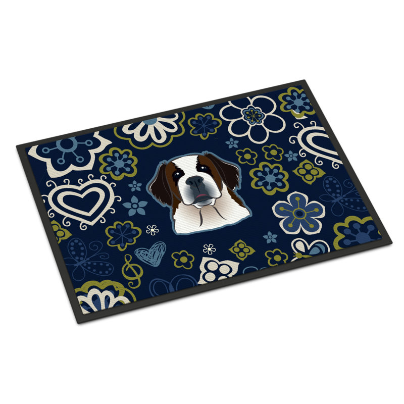 Tapis d'extérieur antidérapant Toluca, L 24 po x L 36 po, Saint-Bernard