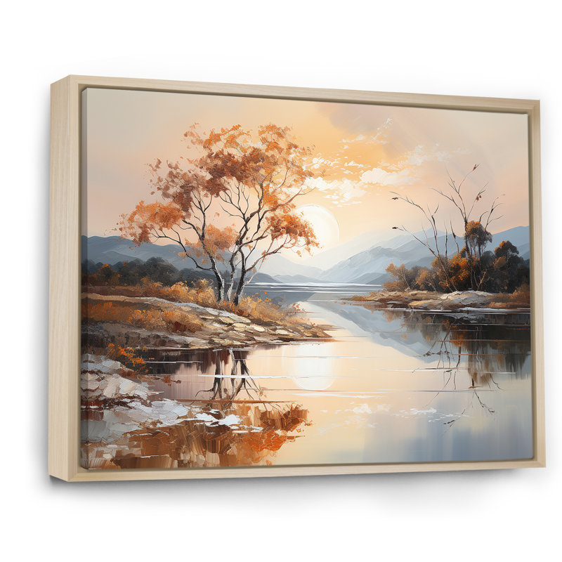 «Lakes Serenity Charm», impression sur toile, H 12 po x l 20 po x P 1 po, Cadre naturel flottant