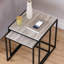 Sylvie 2 Piece Nest of Tables Industrial Living Room Side Tables With Metal Legs-252343489