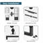 Portes de grange doubles coulissantes en métal et verre 3/4 Lite avec trousse de quincaillerie d'installation et fermeture en douceur (deux pièces de portes)-114985614-114985618