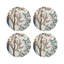 Resplendent Quesal Prism Vegan Leather Round Coasters-1893575754
