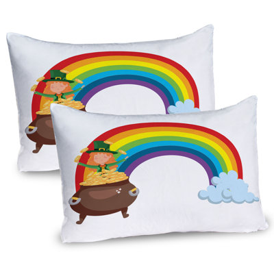 Irish St Patrick's Day Rainbow Microfiber Sham
