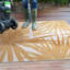 Tapis intérieur / extérieur jaune / ivoire réversible Benavidez-1904994519