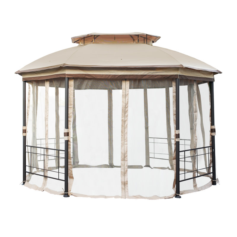 10 Ft. W x 12 Ft. D Steel Patio Gazebo Canopy