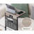 C Shaped End Table With Charging Station, 33" Tall Side Table For Couch, C Table Adjustable Height Small Couch Side Table, Slide Under Sofa Table TV Tray Arm Table For Living Room, Greige