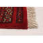 Tapis unique en laine noué à la main Bokhara rouge de 2 pi 7 po x 8 pi 3 po Peshawar