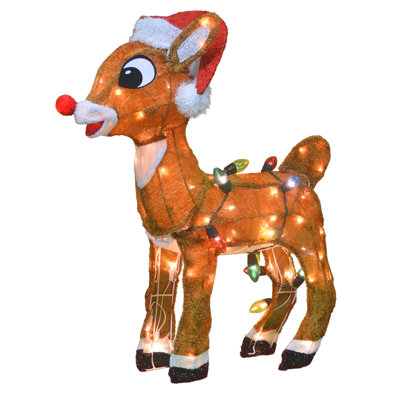 Rudolph avec chapeau de père Noël pré-éclairé