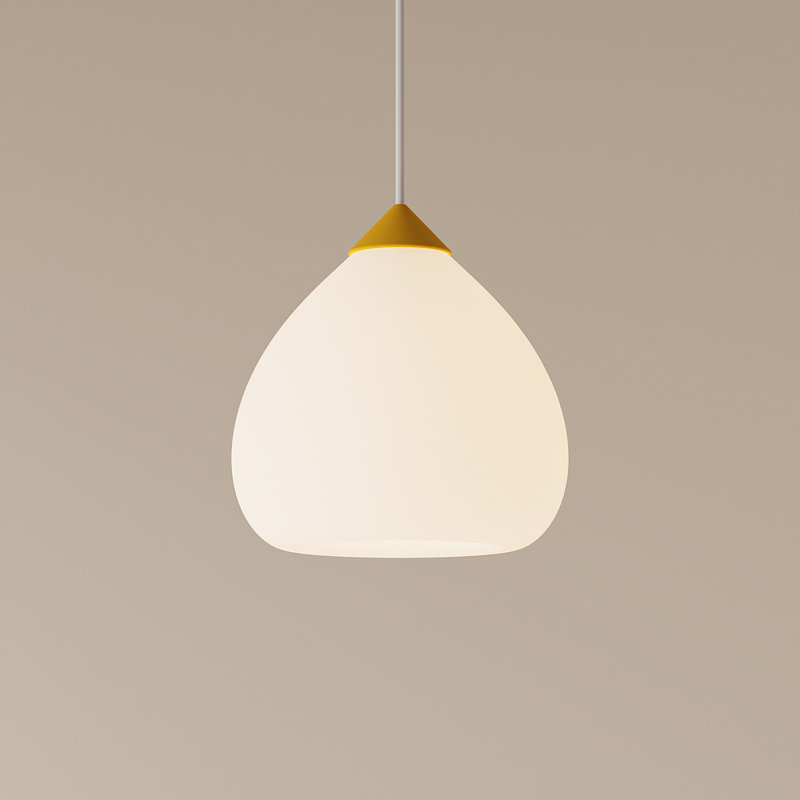 Gulp Pendant Light, 17.6" H x 9.45" W x 9.84" D, White, Sunrise