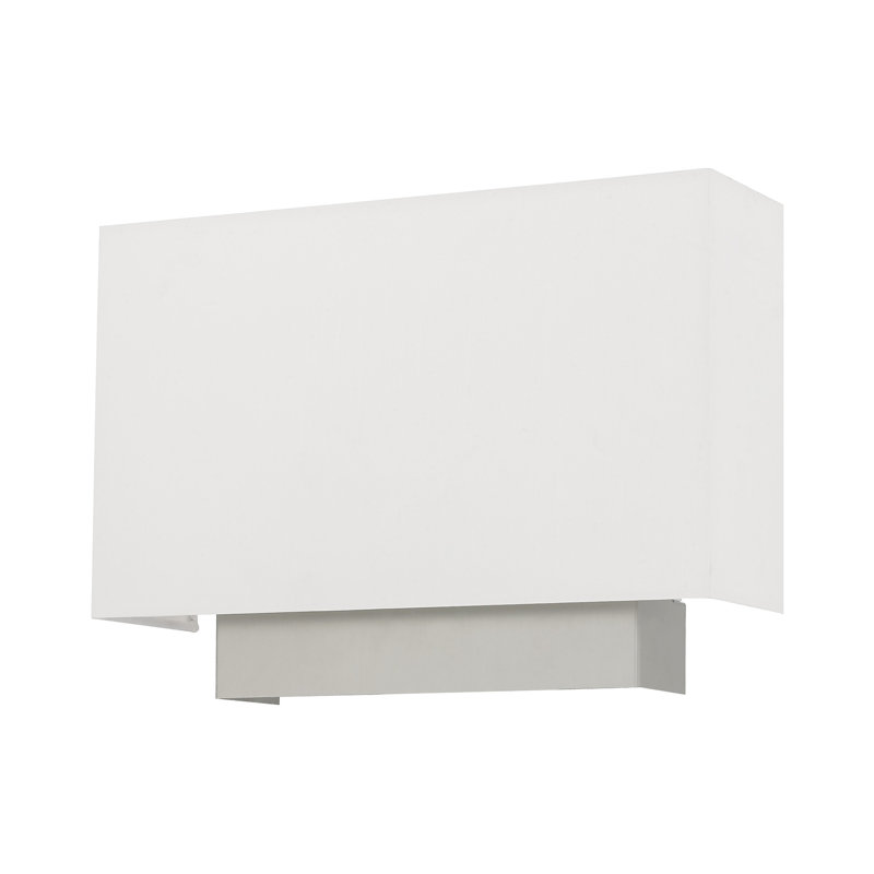 Hust Steel Flush Mounted Sconce, 9.75" H x 14" W x 3.75" D