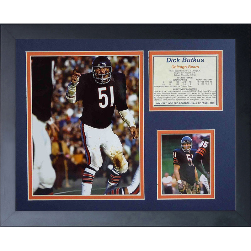 Memorabili encadrée dick chicago ours butkus