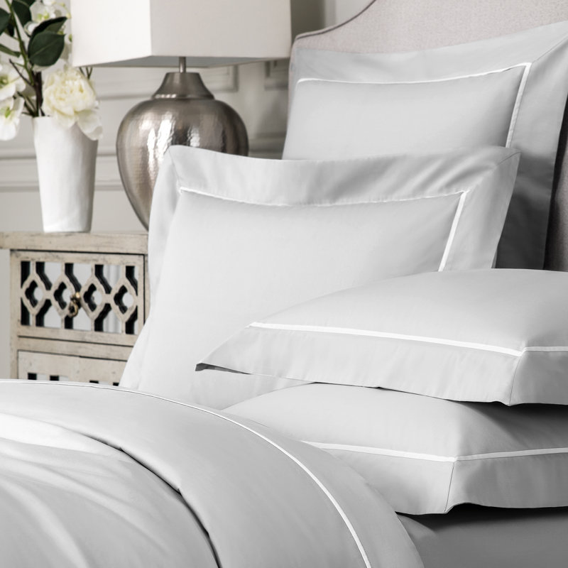Sateen Sham, Pale Gray, Standard/Twin