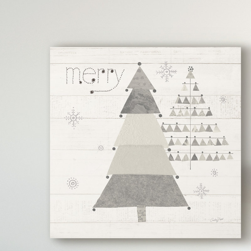 «Christmas Patchwork I Neutral» par Courtney Prahl, reproduction d'art graphique sur toile, H 18 po x l 18 po x P 2 po