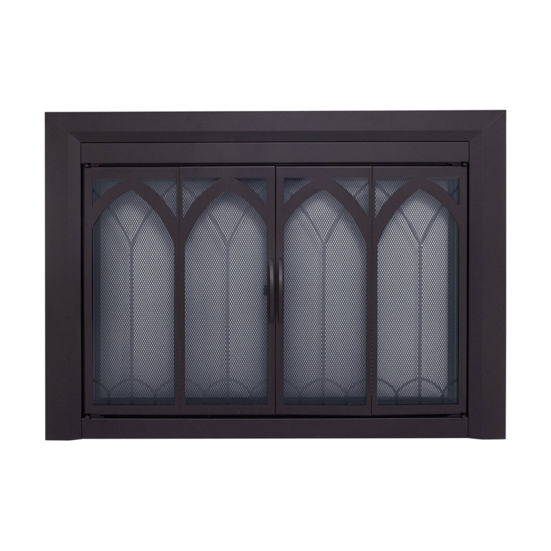 Portes de foyer en acier Destrie, H 31 po x l 43,5 po x P 1,85 po